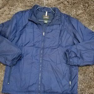 LL. Bean Navy Insulated Jacket, Size Large